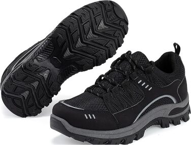 Жіночі трекінгові черевики JOMIX - Легкі черевики для хайкінгу, трекінгу та альпінізму. Зручні, дихаючі, з антиковзкою підошвою (40 EU, Чорний)