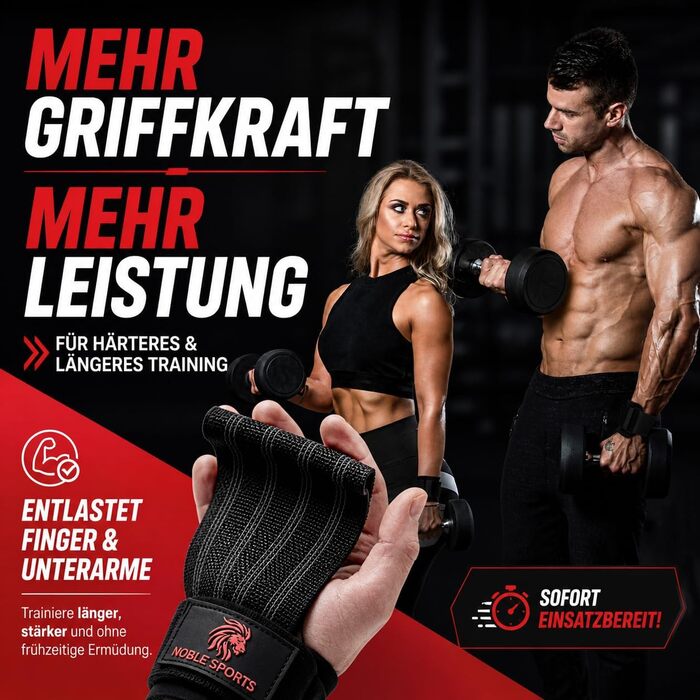 Лямки для тяги Zughilfen для силових тренувань, м'які Lifting Straps зі сталевим сердечником для станової тяги, пауерліфтингу та бодібілдингу, чорні