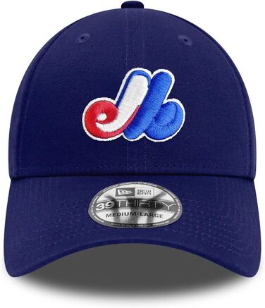 Кепка бейсболка New Era MLB 39Thirty, блакитна, логотип команди, унісекс (L-XL, Montreal Expos #31578)