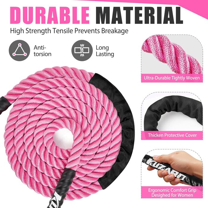 Стрибкове канат з навантаженням для фітнесу, 0,7 кг - ідеально для схуднення та силових тренувань