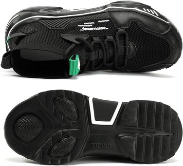 Чоловічі спортивні кросівки FUSHITON для занять фітнесом, бігу та активного відпочинку, чорного кольору, розмір 42 EU