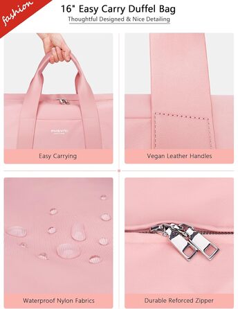 Спортивна сумка 16 дюймів для жінок та дітей з відділенням для взуття та водонепроникним розділенням. Ідеальна для фітнесу, танців, плавання та подорожей (рожева)