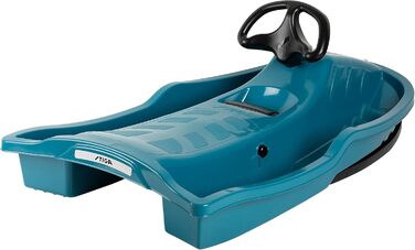 Дитячі санки STIGA Snowpower з кермом, від 5 років, чорно-блакитні