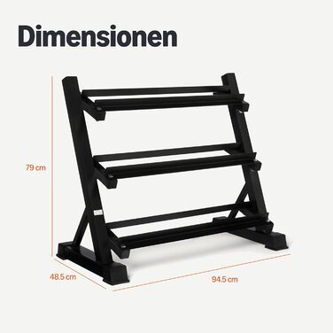 Стійка для гантелей Amazon Basics, 3-ярусна, регульована, чорна