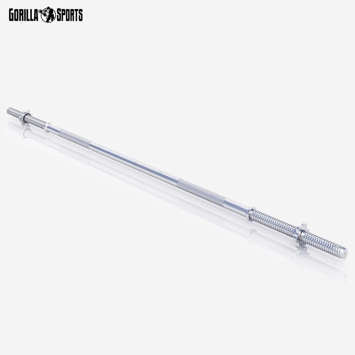 Штанга GORILLA SPORTS 30 мм, 150/180/200 см, хромована, з двома гвинтовими замками, навантаження до 200 кг