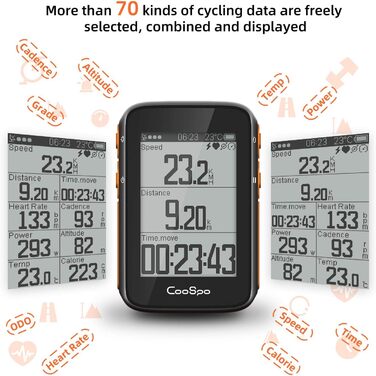 Велокомп'ютер COOSPO BC200 GPS Bluetooth 5.0 ANT+ з LCD екраном 2.4
