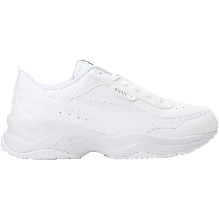Жіночі кеди PUMA Cilia Mode White Silver — базові модні кросівки, білі зі сріблястими деталями, розмір 38 EU