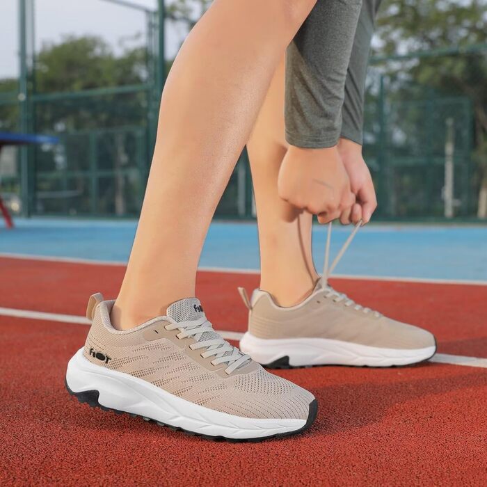 Кросівки для бігу широкі чоловічі/жіночі, зручні, дихаючі, спортивні, розмір 37-47, EU 43, бежеві