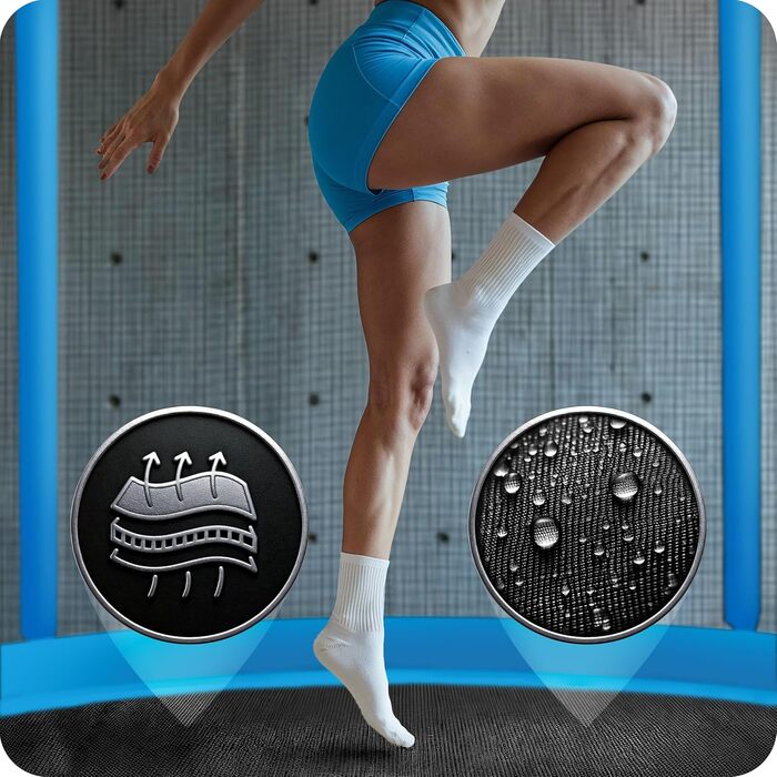 Батут Neo-Sport Outdoor для дітей з сіткою та сходами, 252 см