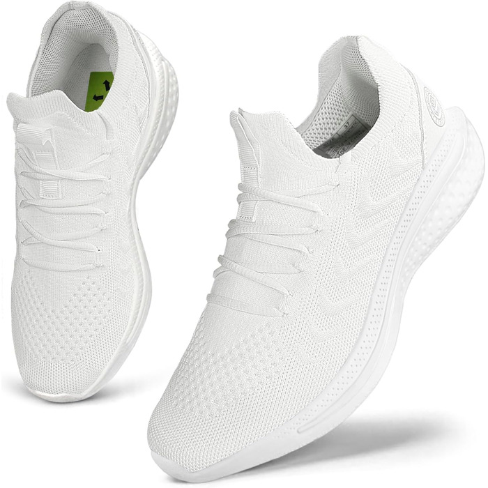 Жіночі кросівки для бігу та занять спортом: біг, теніс, фітнес, тренування. Легкі, дихаючі, з антиковзаючою підошвою. Білі, 39 EU