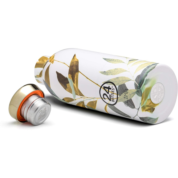Термобутилка Clima Bottles з нержавіючої сталі, 325/482 мл, італійський дизайн, 100% герметична, зберігає тепло 12 годин, холод 24 години