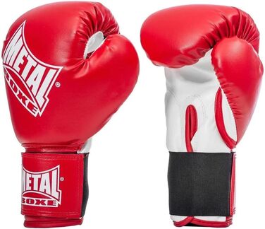 Боксерські рукавички Metal Boxe 8 унцій червоні
