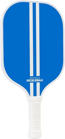 Паддл для піклболу Brooklyn Pickleball Co. | Вуглеволокно | Компактне ядро | Нековзний руків'я | Одиночний | Білий (Синій)
