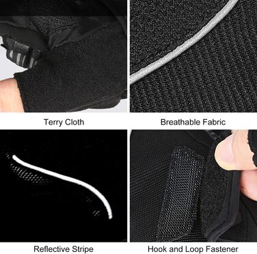 Велосипедні рукавички Inbike Habfinger з вентиляцією, антиковзаючі, амортизуючі, для гірського велосипеда, чоловічі/жіночі, літні, для велоспорту, MTB (Чорний, M)