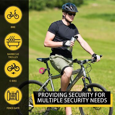 Замки для велосипеда з кодом 12 мм/120 см, антикрадіжний кабель, 5-значний код, вологостійкий, для велосипеда, електровелосипеда, дитячої коляски, драбини (Чорний, Рожевий)