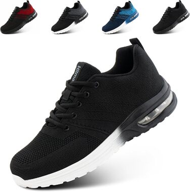 Спортивні кросівки Hitmars для чоловіків та жінок з повітряною подушкою, розмір 36-48, 44 EU, чорно-білі