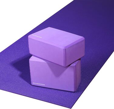 Йога-мат BalanceFrom GoYoga універсальний, високої щільності, нековзкий, з ременем для перенесення, 1/4'', фіолетовий