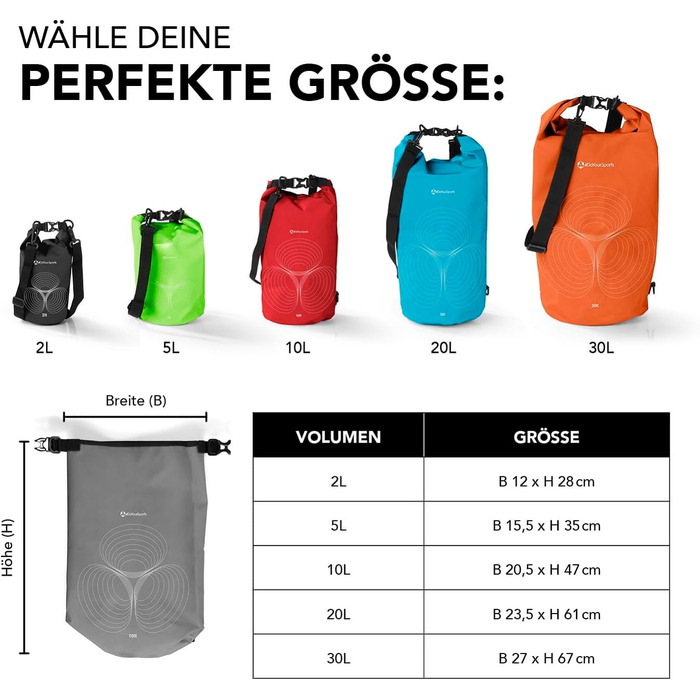 Водонепроникний рюкзак Dry Bag 30L Sonar, темно-синій | Сумка-мішок для активного відпочинку, риболовлі та кемпінгу