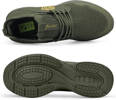 Чоловічі кросівки для ходьби та бігу Slip-On, неслизькі, дихаючі, легкі, для тренувань та залу, розмір 42.5 EU, колір хакі