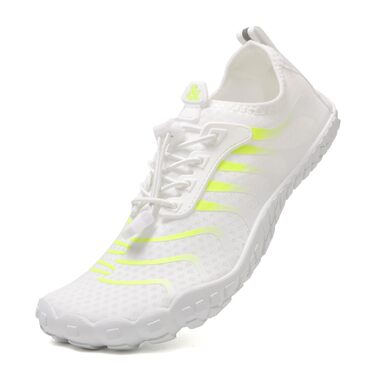 Водні шкарпетки для плавання та відпочинку на пляжі: чоловічі та жіночі шкарпетки для води, швидко сохнуть, з дренажними отворами, для басейну, моря, серфінгу, каякінгу, фітнесу, розміри 36-46 EU (39 EU, білий)