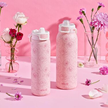 Термобутилка Ello Pop & Fill з нержавіючої сталі, швидке наповнення, подвійна вакуумна ізоляція, герметична кришка, багаторазова пляшка для води