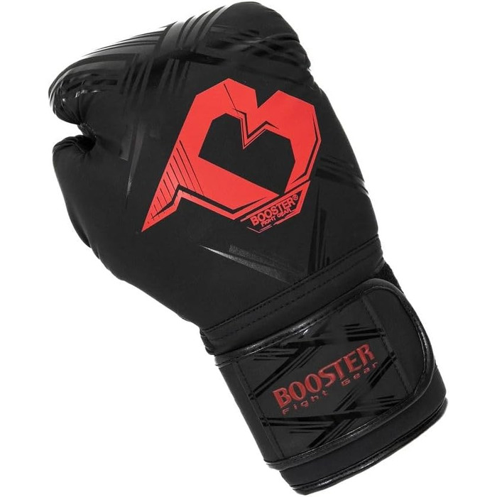 Боксерські рукавички Booster Fightgear BFG Alpha чорні/червоні для боксу, кікбоксингу, спарингу, муай-тай