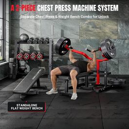 Складана тренажерна лава YOLEO з підставкою для штанги, мультифункціональна, для дому, з можливістю тренування пресу та підйому ніг (2 в 1)