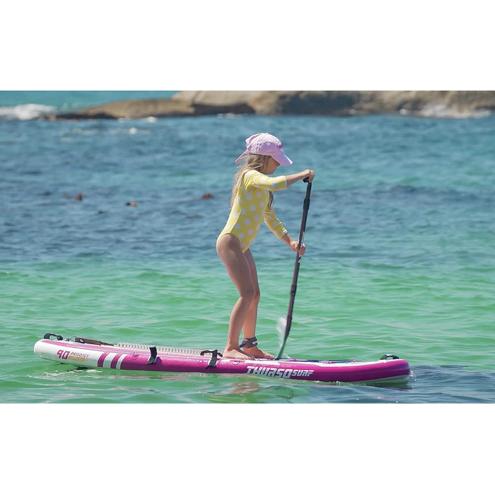 Дитяча надувна SUP-дошка THURSO SURF Wunderkind 228x76x10 см, двошарова, карбонове весло, 3 знімні плавці, шнурок, рюкзак для води