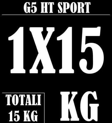 Гиря HT SPORT з чавуну 15 кг, отвір 25 мм, для гантелей і штанг, для тренажерного залу та домашнього фітнесу