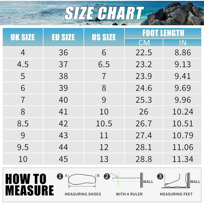 Чоботи для плавання та водних видів спорту для жінок та чоловіків. Нековзкі, швидковисихаючі, розмір 36-45 (39 EU, A Чорний)