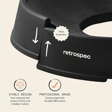 Гімнастичний м'яч Retrospec Luna 75 см з основою, для йоги, фітнесу, тренувань, вагітних, офісу та дому, рожевий