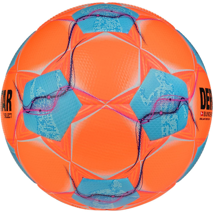 Футбольний м'яч Derbystar Bundesliga Brillant Replica помаранчево-блакитний, висока видимість