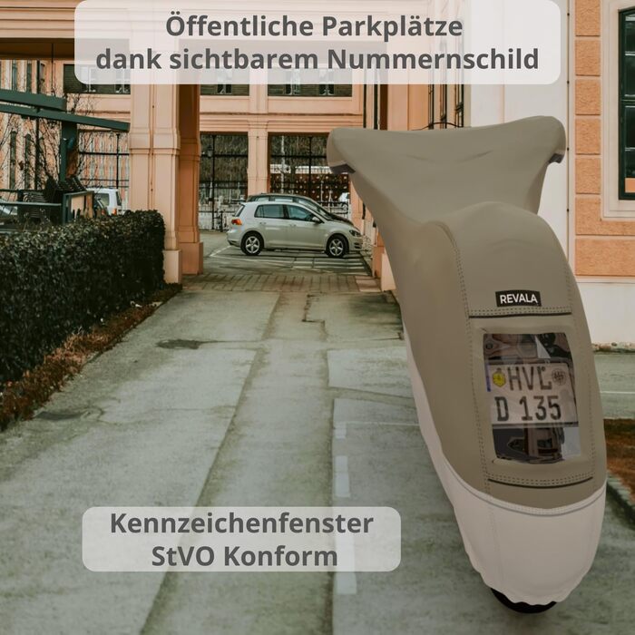 REVALA® Захисний чохол для мотоцикла Outdoor & Indoor | Водонепроникний гараж для мотоцикла | Міцний чохол для скутера | Стійкий до спеки + сумка | 225x100x125 см