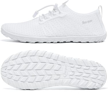 Водні черевики Raqua для плавання та відпочинку на пляжі (Унісекс, 42 EU, Hd137 White)