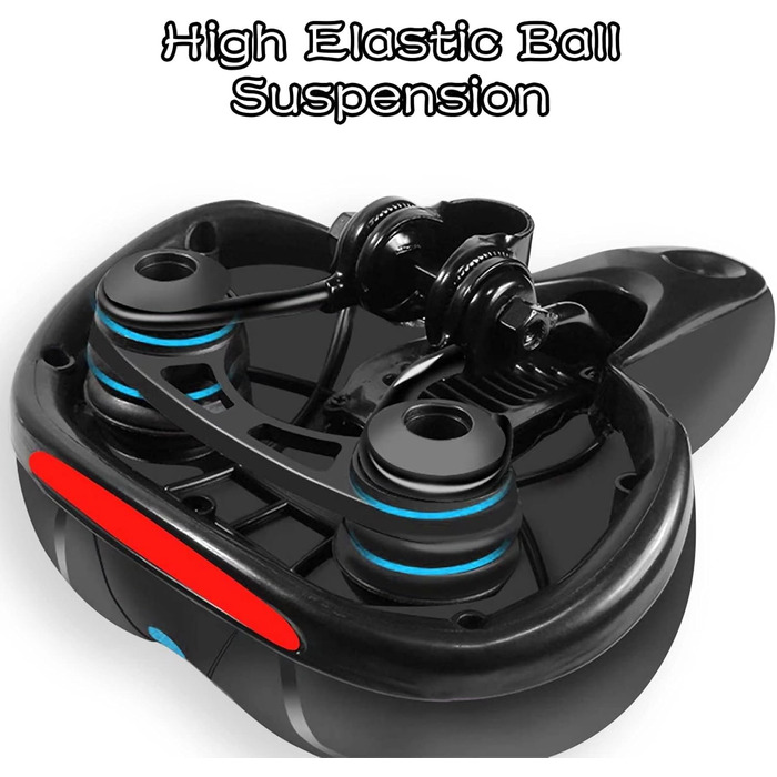 Велосипедне сідло для чоловіків та жінок, гелеве, з подвійною амортизацією, ергономічне, комфортне, для міських велосипедів та гірських велосипедів, блакитне, з інструментами для швидкої установки