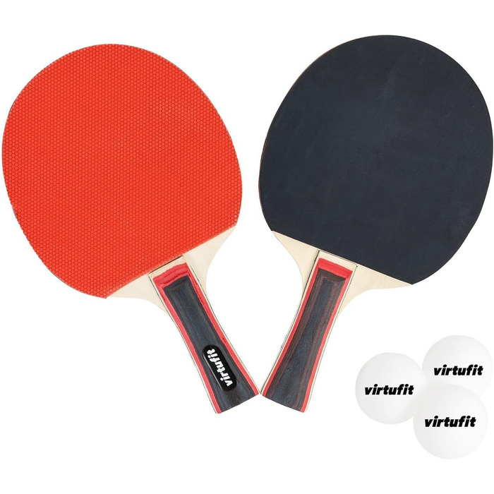 VirtuFit Набір для настільного тенісу з регульованим столом, ракетками та 3 м'ячами