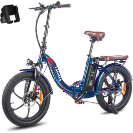 Електровелосипед Fafrees F20-Pro складаний 20 дюймів, акумулятор 36V 18Ah, фетбайк 250W для чоловіків та жінок, гірський електробайк для дорослих, швидкість 25 км/год