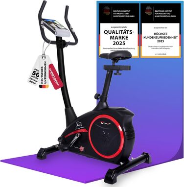 Велотренажер Christopeit AL 2 / AL 2 S, до 150 кг, 24 рівні опору, магнітна система гальмування 9 кг, тихий, Soft-Touch комп'ютер AL 2 S Digital, чорний