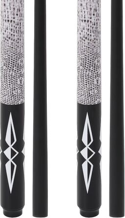 Більярдні кийки Dysdensa: композит скловолокно-графіт, вага 510-595 г, довжина 147 см, білий, 2 шт.