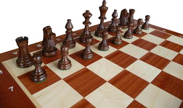 Набір шаховий Großartig Tournament NO. 6 | Master Of Chess | Шахове поле 54x54 см | З горіха та ясену | Набір шаховий Staunton | Преміум якість