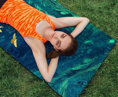 Килимок для йоги LaiEr, неслизький, екологічний, з ручкою для перенесення, товщина 6 мм (183 x 61 см)