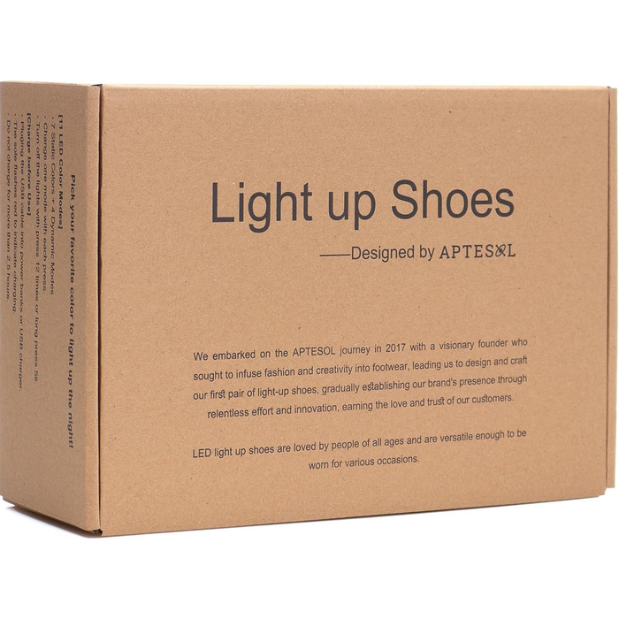 APTESOL LED кросівки високі, світлодіодні, USB зарядка, для жінок та чоловіків (36 EU, білі)