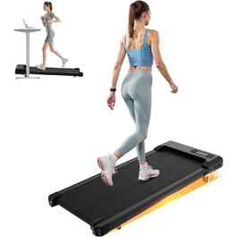Біговий доріжка для дому HomeFitnessCode з нахилом, Walking Pad, електрична, 1-8 км/год, міні, чорна, 85 см