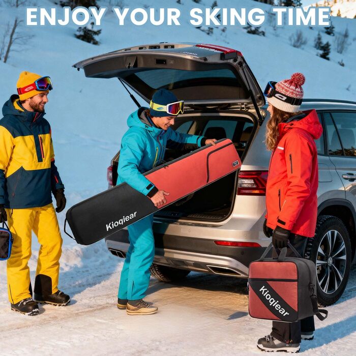 Сумка для сноуборду та черевиків Kioqiear з підкладкою, до 165 см та 43 розмір, комплект з 2 сумок