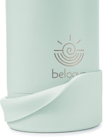 Термобутилка beloove™ 500 мл м'ятно-зелена, з нержавіючої сталі, BPA-free, з чохлом, подвійні стінки, герметична, для газованих напоїв, термос, стійка до подряпин, порошкове покриття