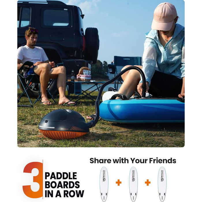 Насос для SUP дошки OutdoorMaster 6000mAh: електричний, акумуляторний, 16PSI, автоматичне вимкнення