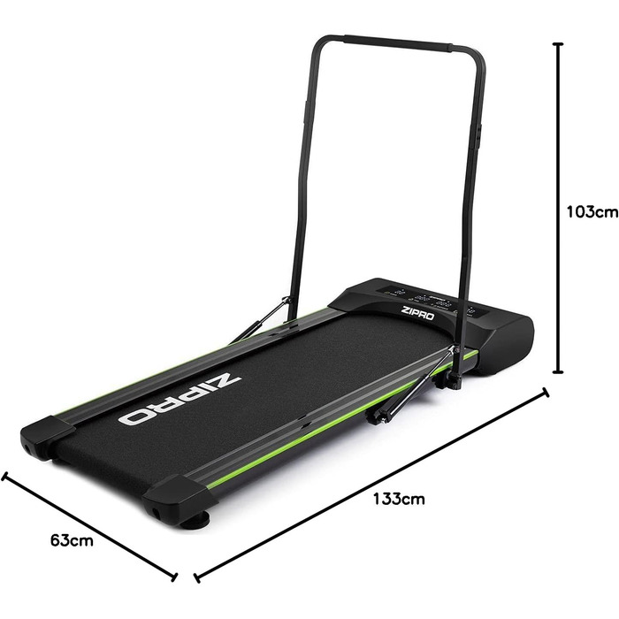 Бігова доріжка ZIPRO Lite для дому, складана, компактна, для ходьби та бігу (1-6 км/год), Walking Pad під стіл, макс. вага 110 кг, легке зберігання, швидке складання