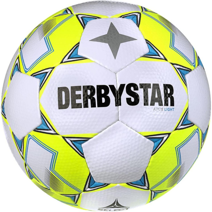 Дитячий футбольний м'яч Derbystar Apus Light V23, розмір 4, біло-жовтий