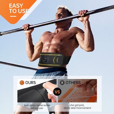 Електричний тренажер для пресу EMS, стимулятор м'язів, пояс для тренувань з 6 режимами та 8 рівнями інтенсивності, USB-зарядний пристрій, фітнес-обладнання для чоловіків та жінок, домашні тренування