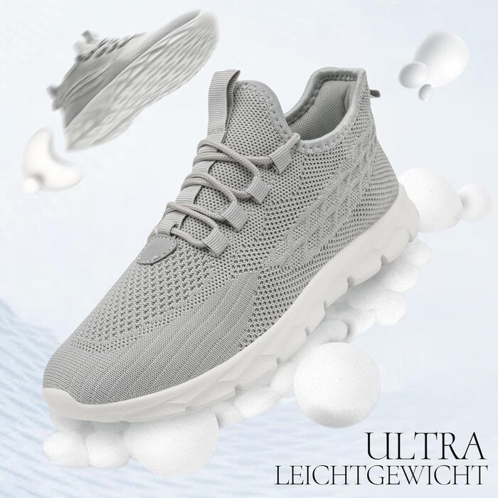 Чоловічі кросівки для бігу та фітнесу сірого кольору, розмір 40 EU